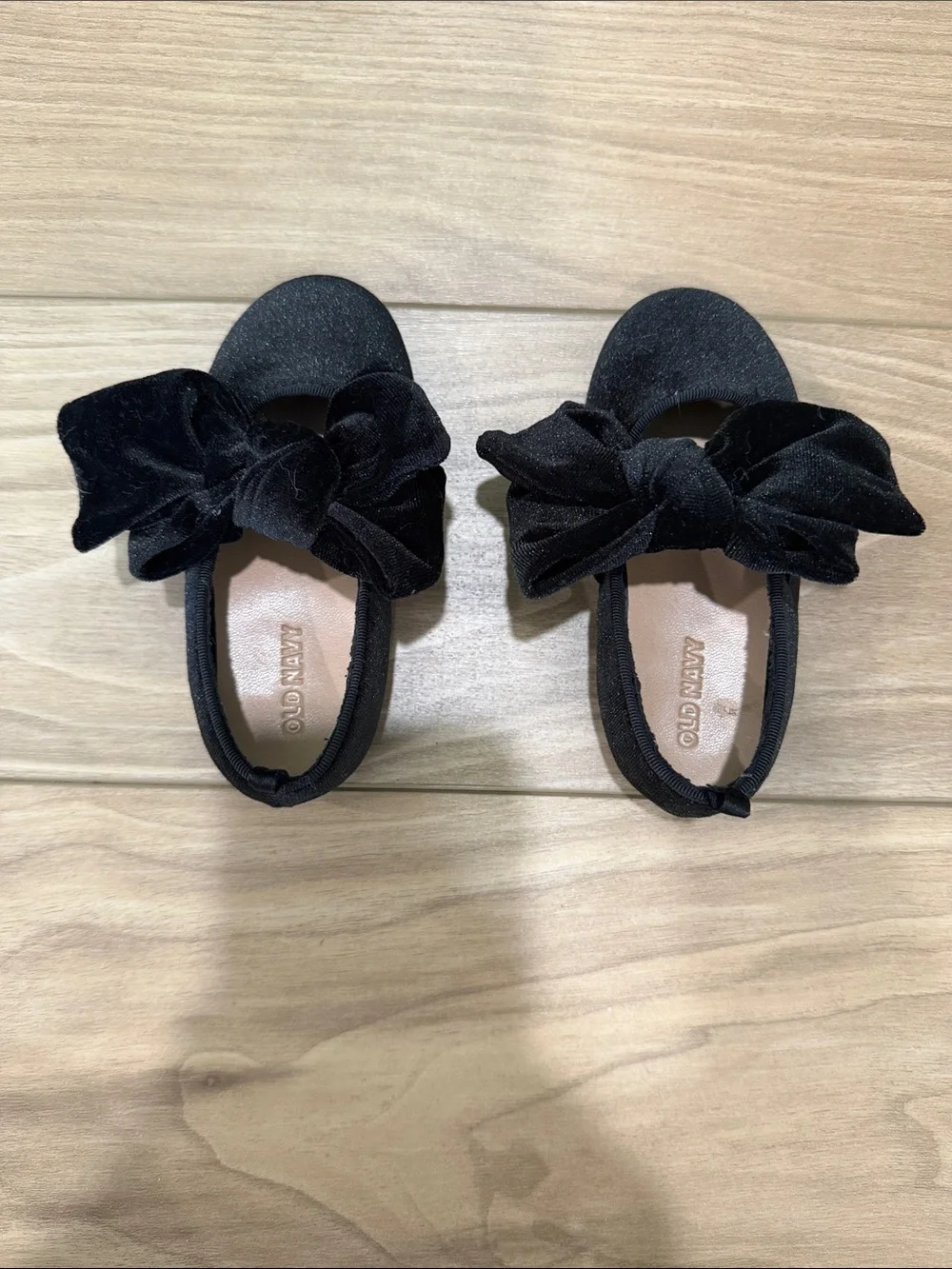 Black Velvet Bow Kids Shoes